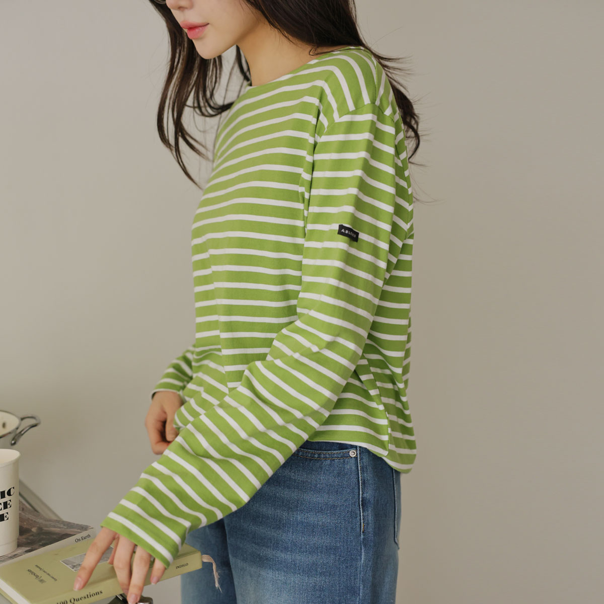 Stripe T-shirt after washing