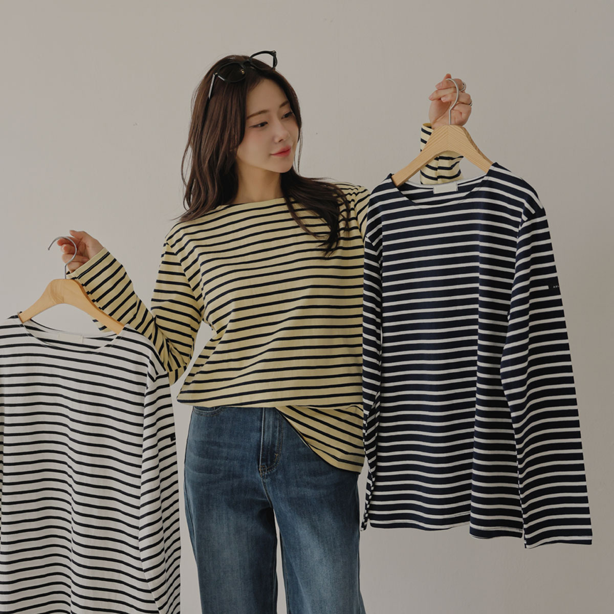 Stripe T-shirt after washing