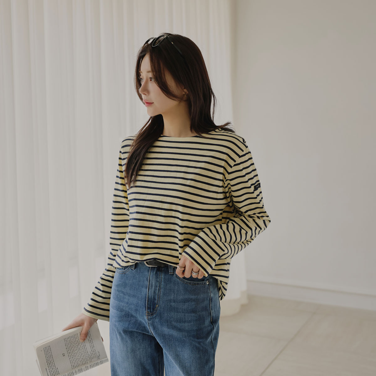 Stripe T-shirt after washing