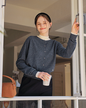 <b>[Wool 100%/2 sizes]</b> <b>[Made]</b> Warm Wool Round Knit Cardigan