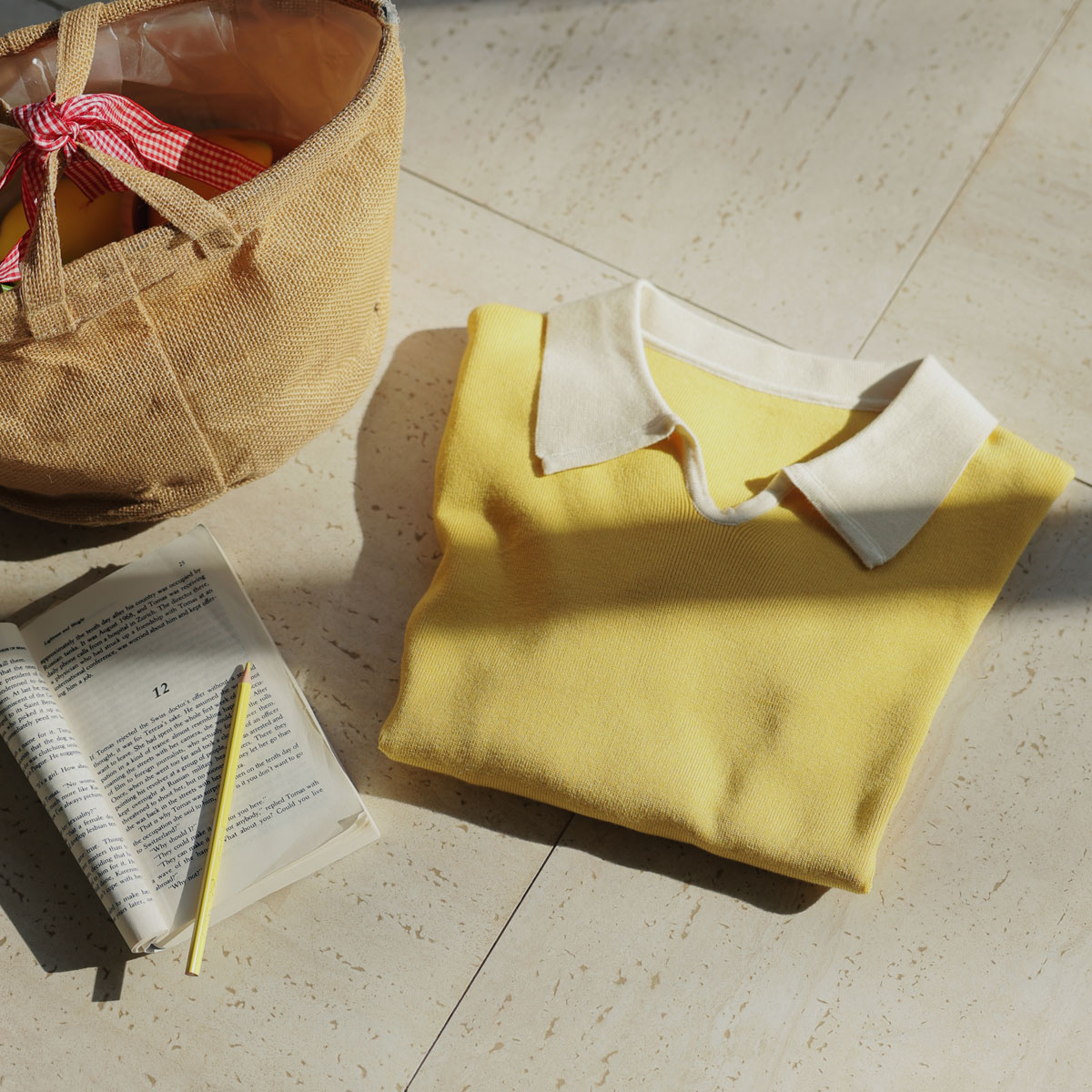 Mona color collar knit