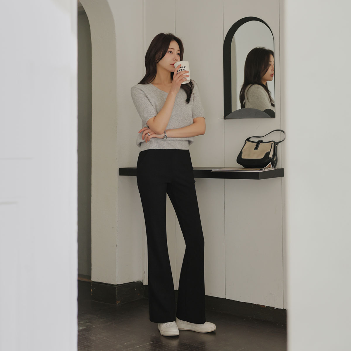 <b>[10,000 copies sold🏆/Ravely reviewed item][Made]</b> 2-type life-changing item, long-legged slacks