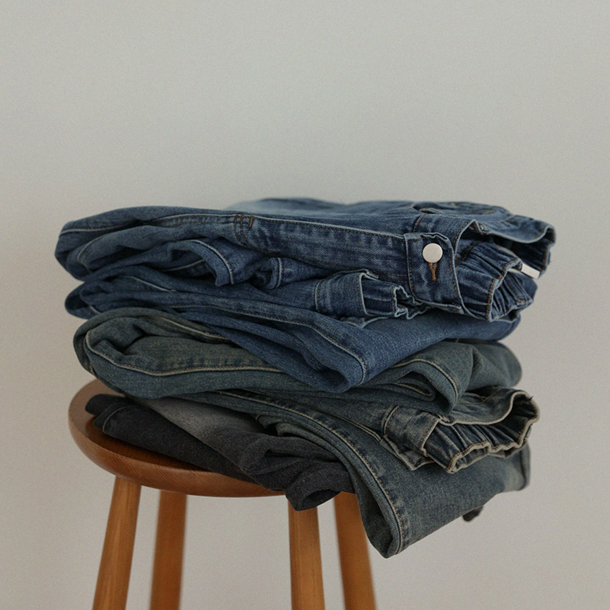 3TYPE Vintage Washed Wide Denim Pants