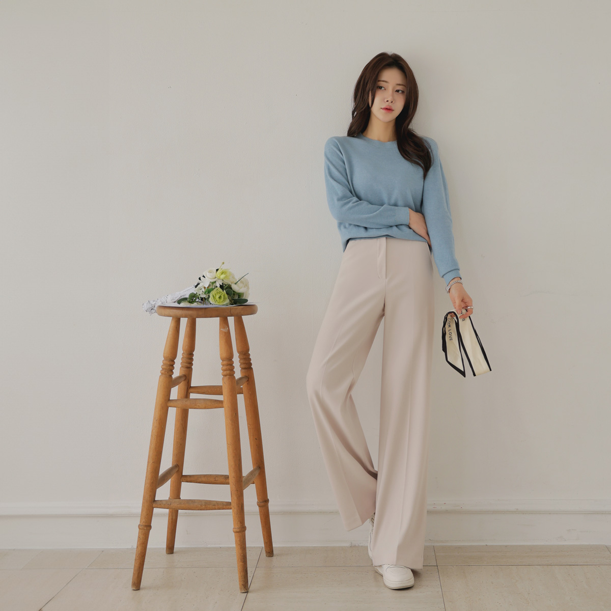 <b>[Made]</b> 3TYPE Mochi chewy banding wide slacks