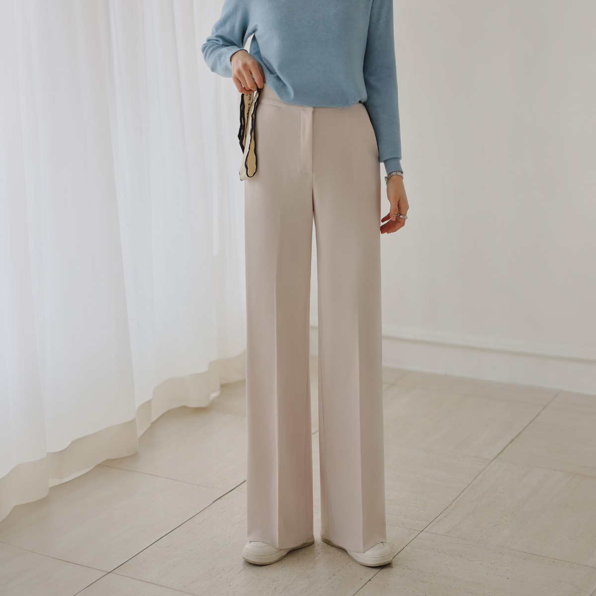 <b>[Made]</b> 3TYPE Mochi chewy banding wide slacks