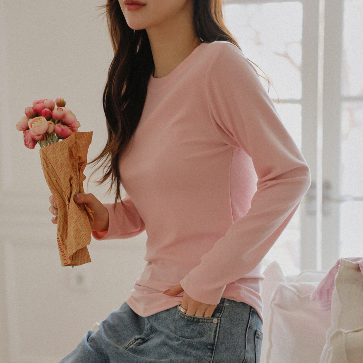 <b>[Special 2-Piece Offer]</b> Soft Skin Basic Round T-shirt (5 Colors)