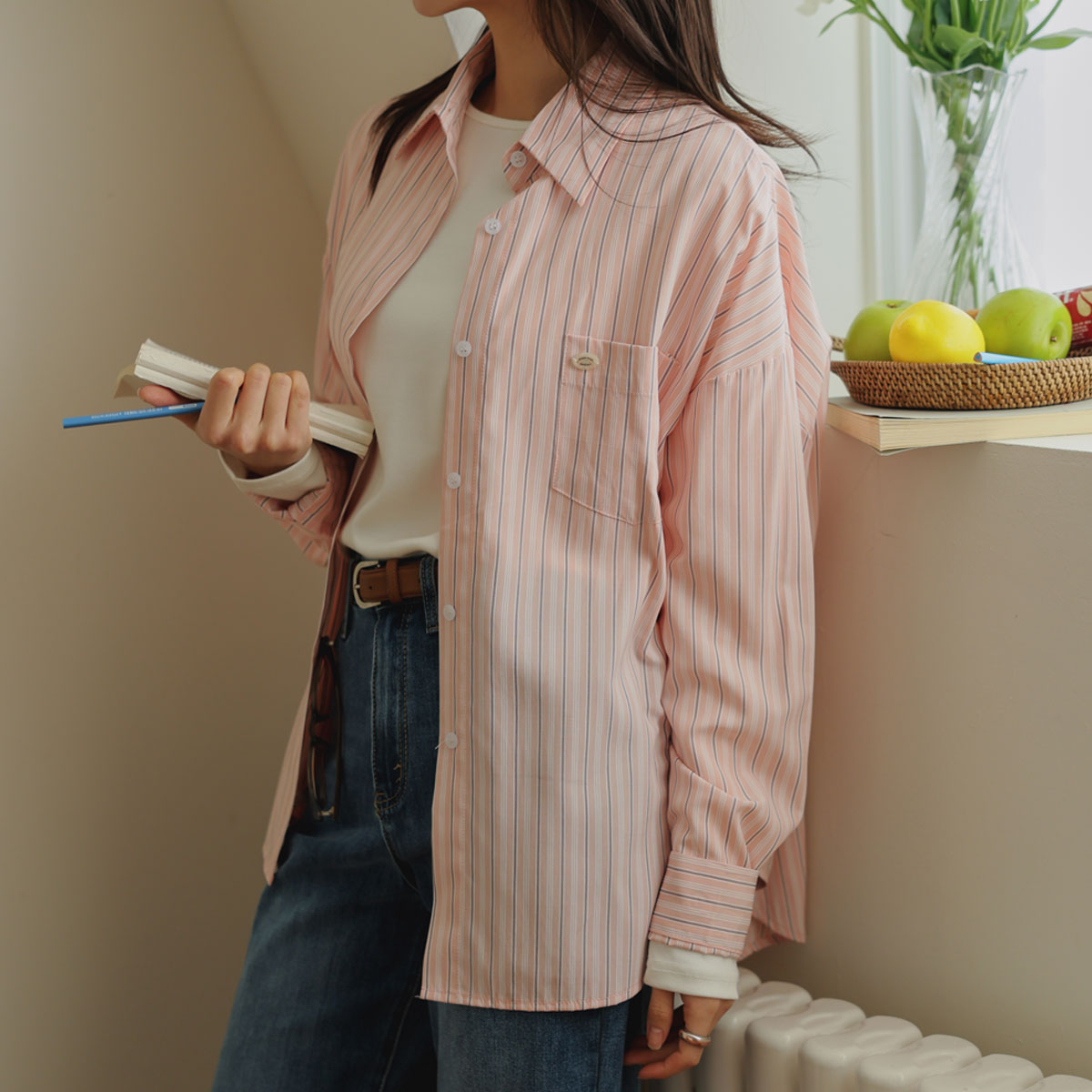 pendant loose fit Striped shirt
