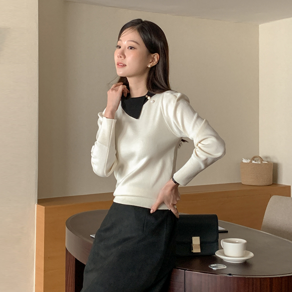 <b>[Limited Quantity SALE]</b> Linus Gold Color Combination Kara Knit