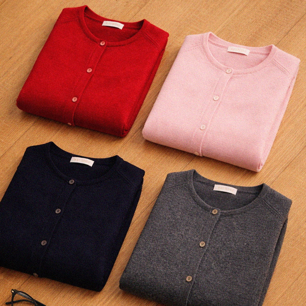 <b>[Wool 100%/2 sizes]</b> <b>[Made]</b> Warm Wool Round Knit Cardigan