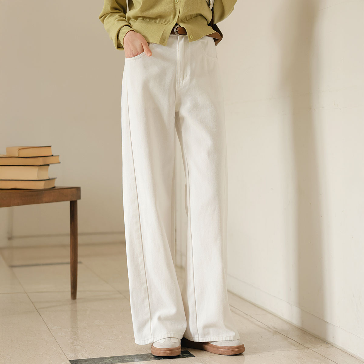 3TYPE optical illusion side-cut cotton pants