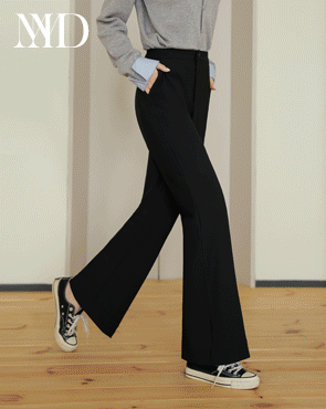 <b>[Made]</b> Mochi chewy banding semi-bootcut slacks