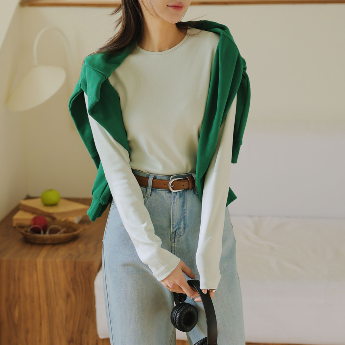 2TYPE Modal long-sleeved T-shirt that stays the same after washing