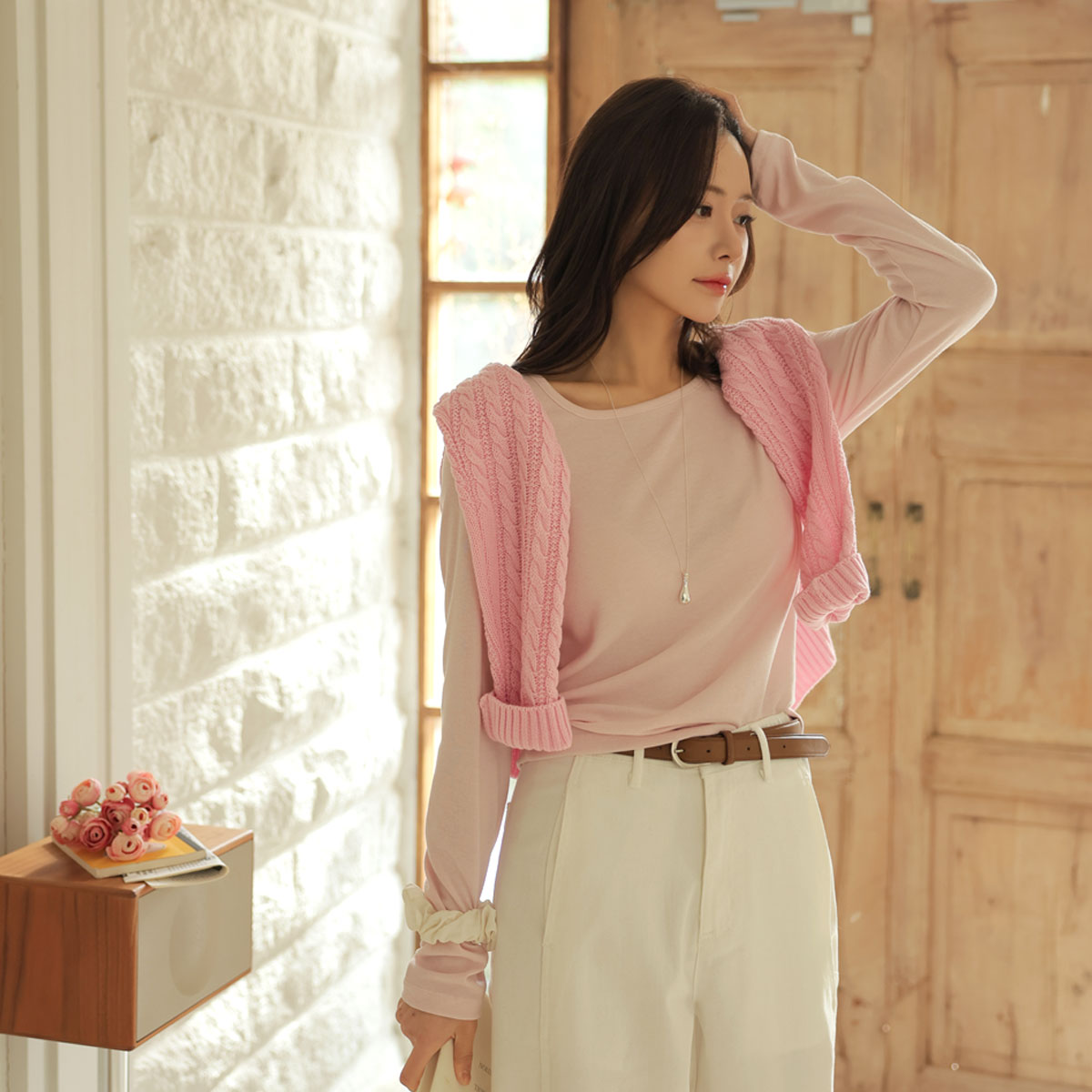 Square neck spandex shirt