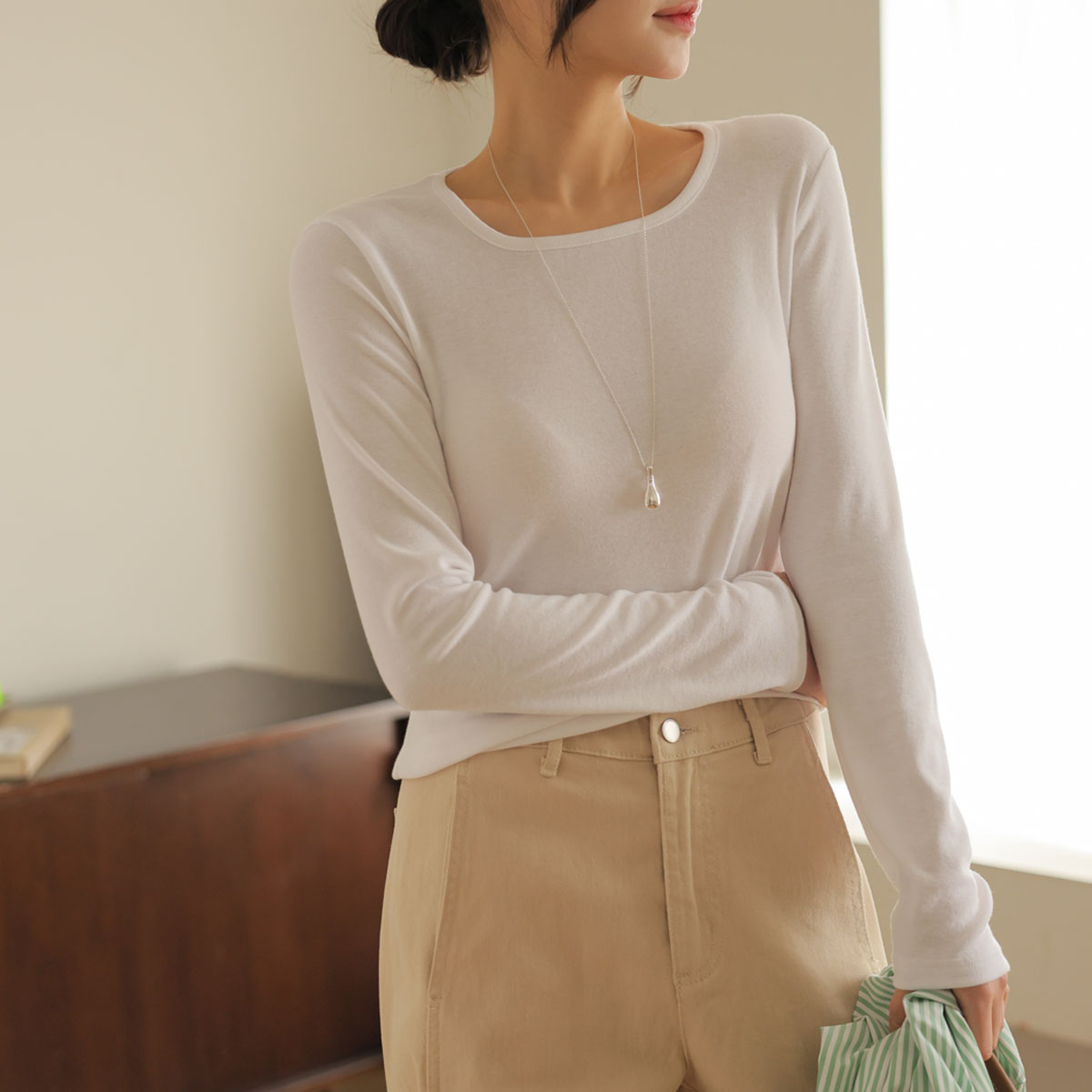 Square neck spandex shirt