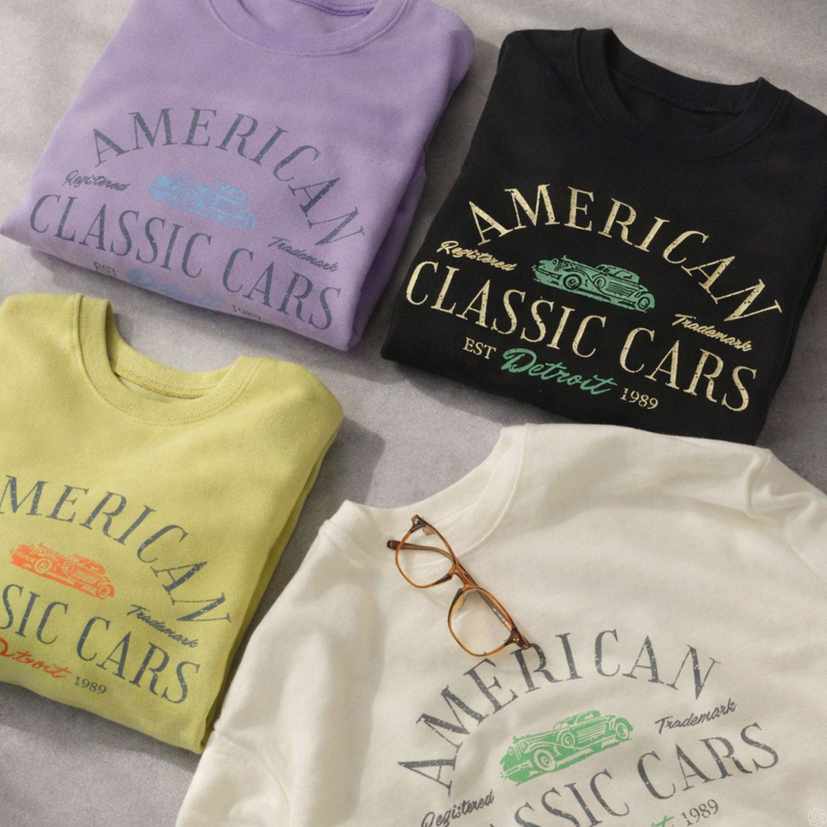 Classic car printing man-to-man