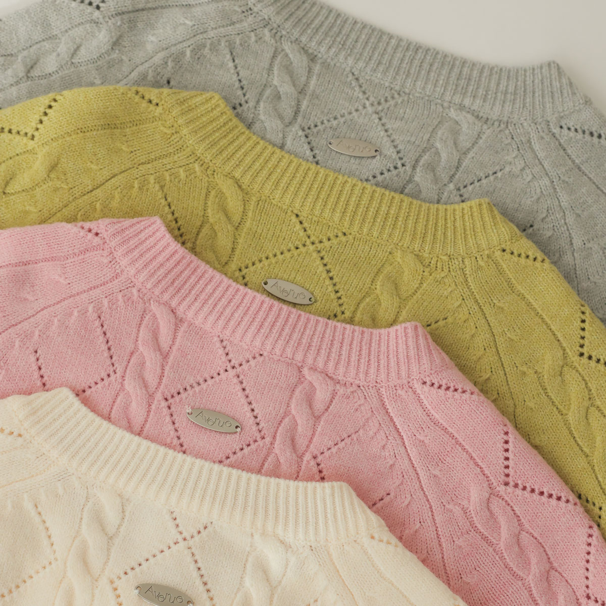 Scarf button-down knit