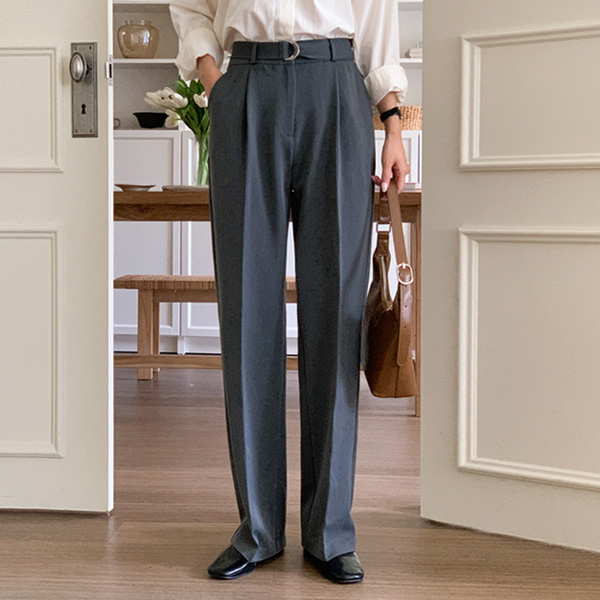 <b>[Limited Quantity SALE]</b> <b>[Made]</b> Den Belt Straight Slacks (S-3XL)