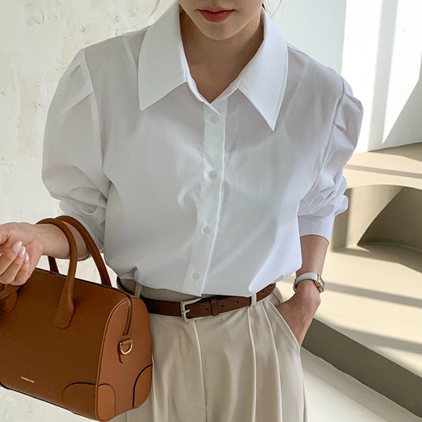 <b>[Limited Quantity SALE]</b> <b>[Made]</b> More Collar Puff Shirt