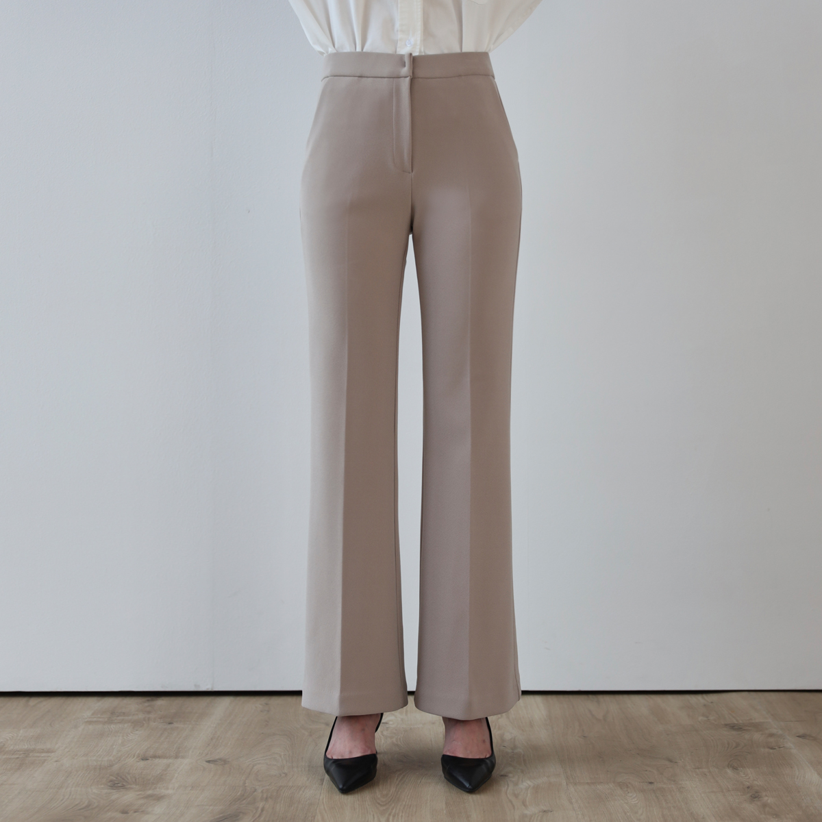 <b>[Limited Quantity SALE]</b> W Banding Span Slim Bootcut Slacks (SL)