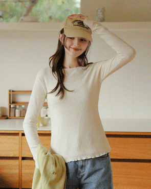 Modal Wave Round T-shirt