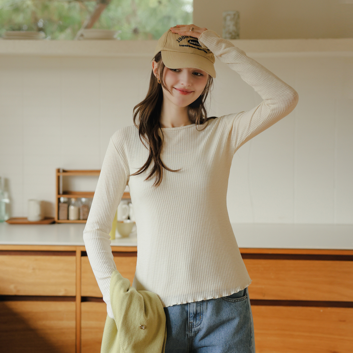 Modal Wave Round T-shirt