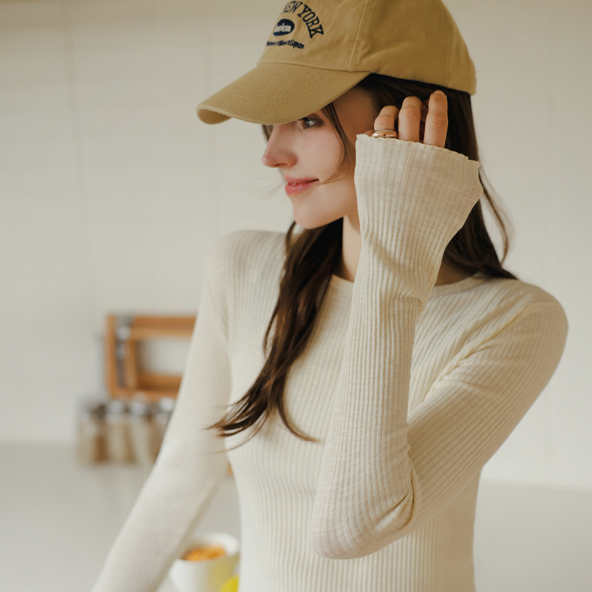 Modal Wave Round T-shirt