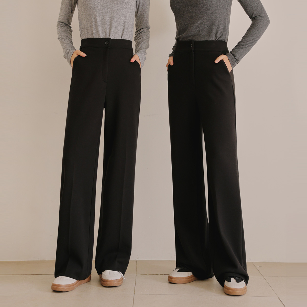<b>[Limited quantity SALE]</b> <b>[Made]</b> Comfortable and stretchy wide slacks 