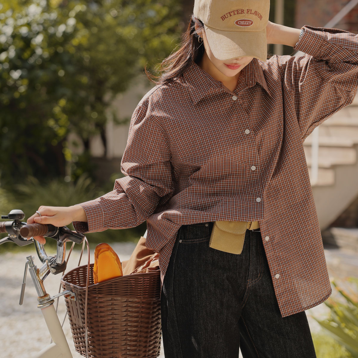 <b>[Limited Quantity SALE]</b> Deer Loose Fit Check Shirt