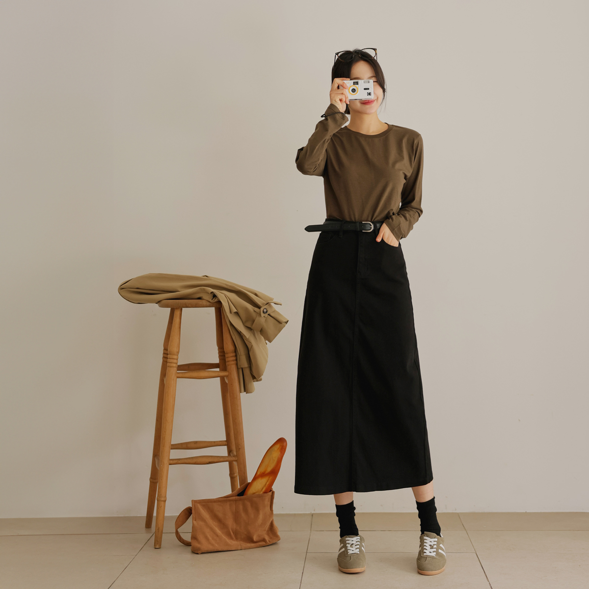 2TYPE Slim Span Rong Skirt