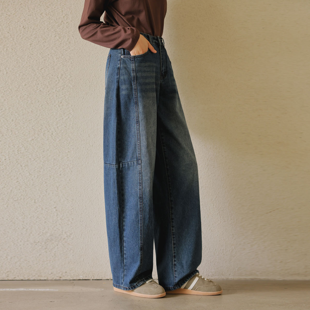 <b>[Limited Quantity SALE]</b> Save Cut Wide Denim Pants