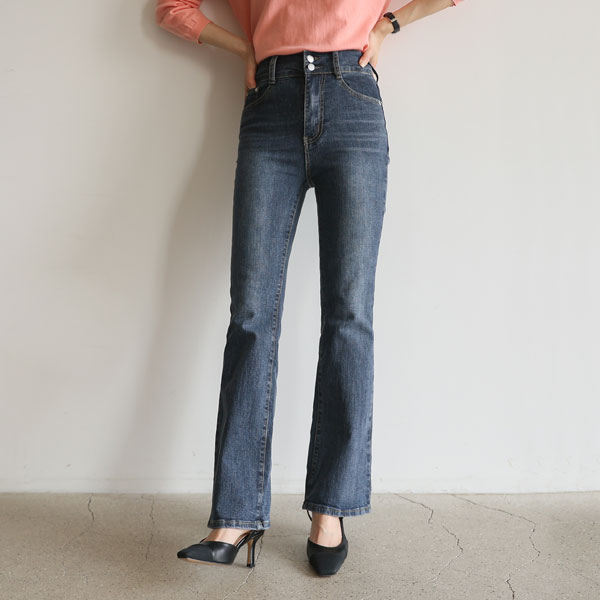<b>[Limited Quantity SALE]</b> 3-TYPE Comfortable Two-Button Bootcut Denim (S-2XL)