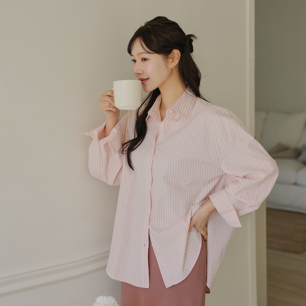 Urban Loose Fit Striped Shirt