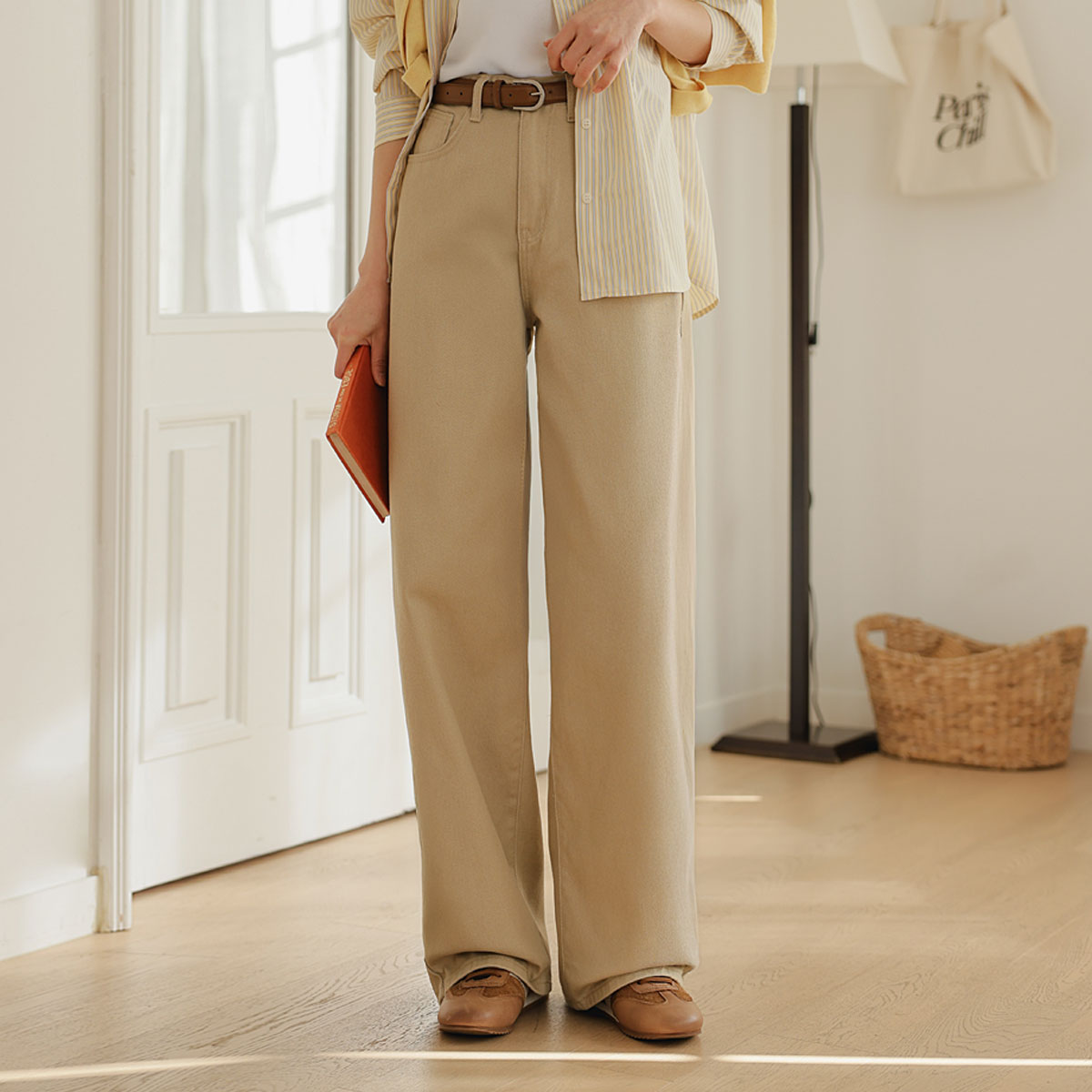 3TYPE Twill Tantan Cotton Wide Pants