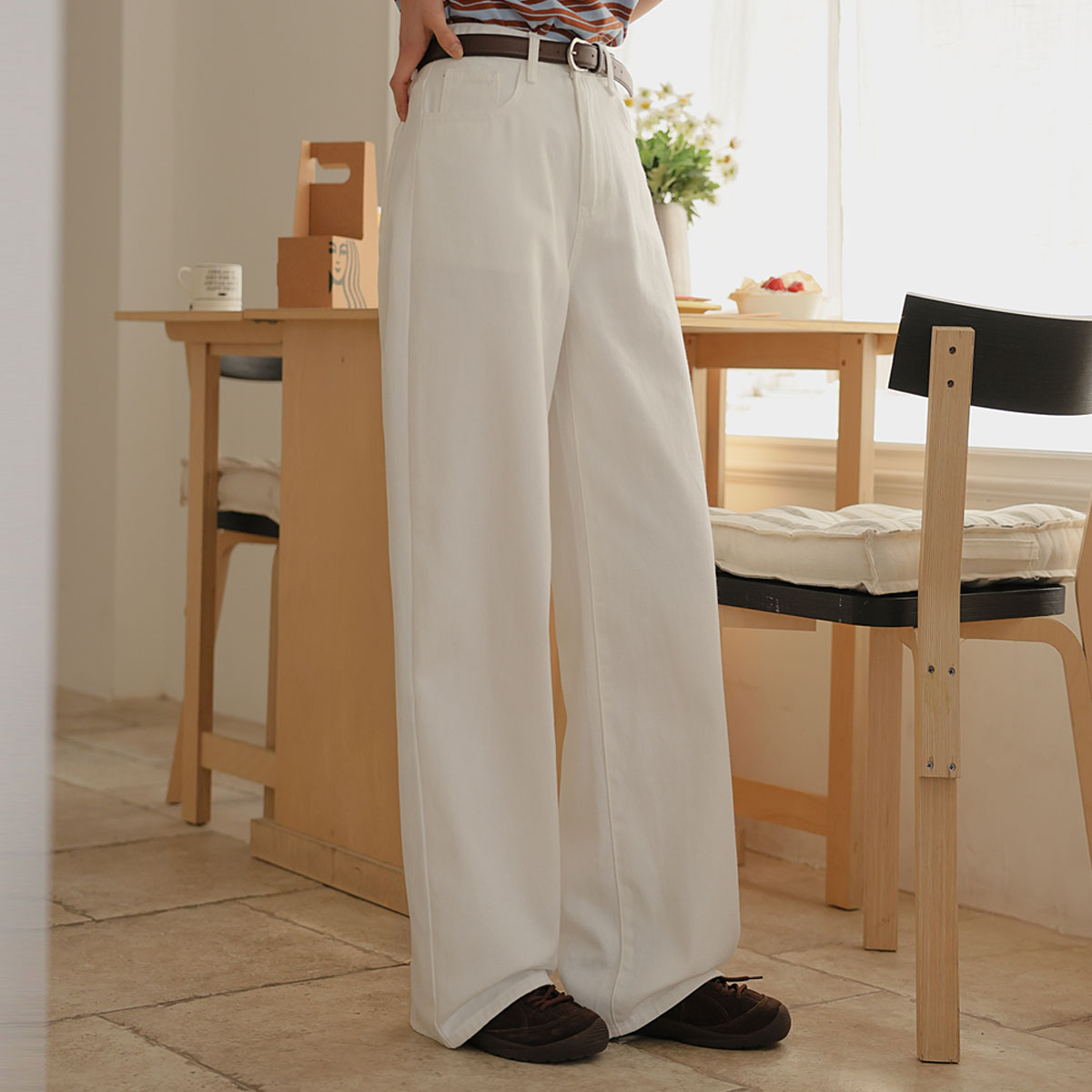 3TYPE Twill Tantan Cotton Wide Pants