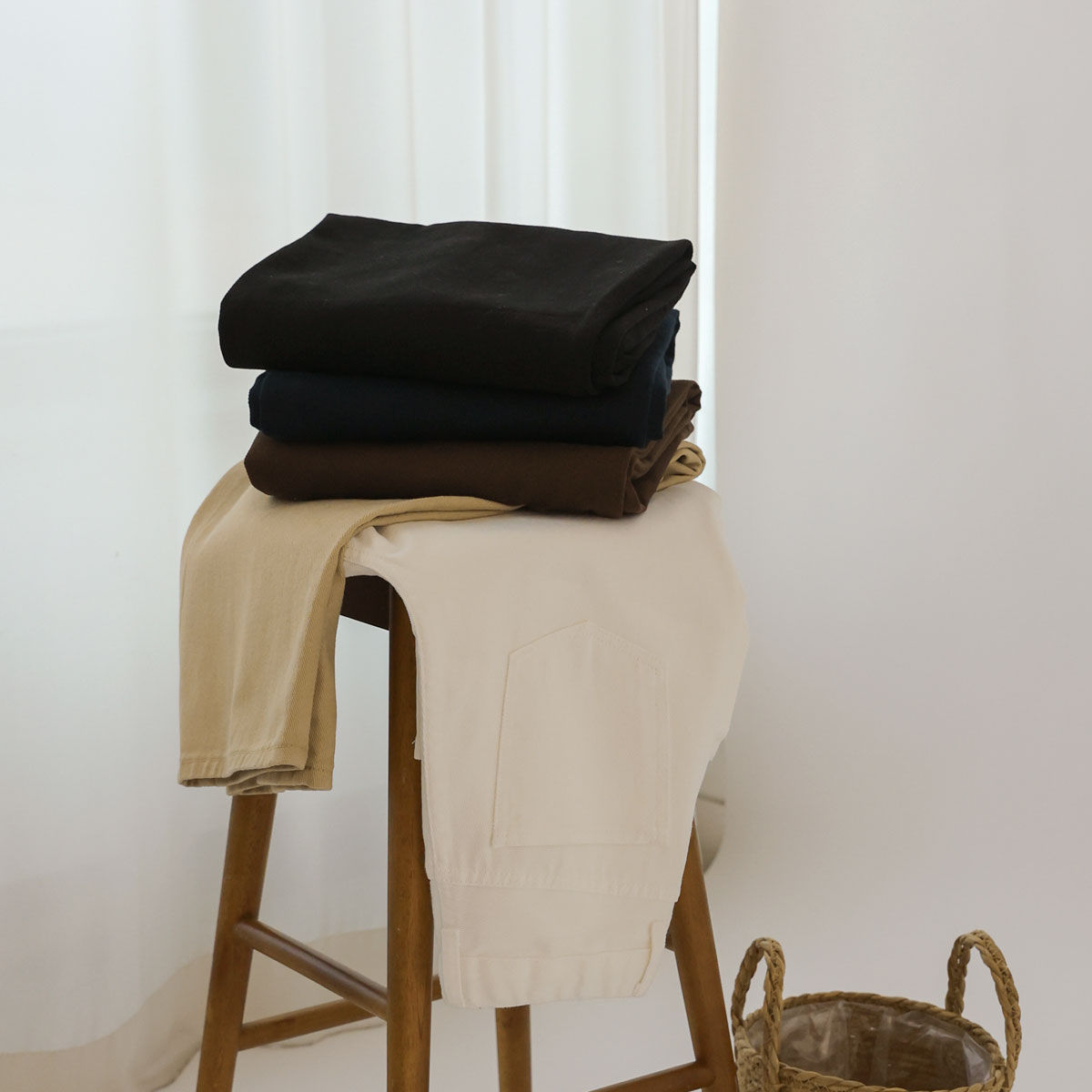 3TYPE Twill Tantan Cotton Wide Pants