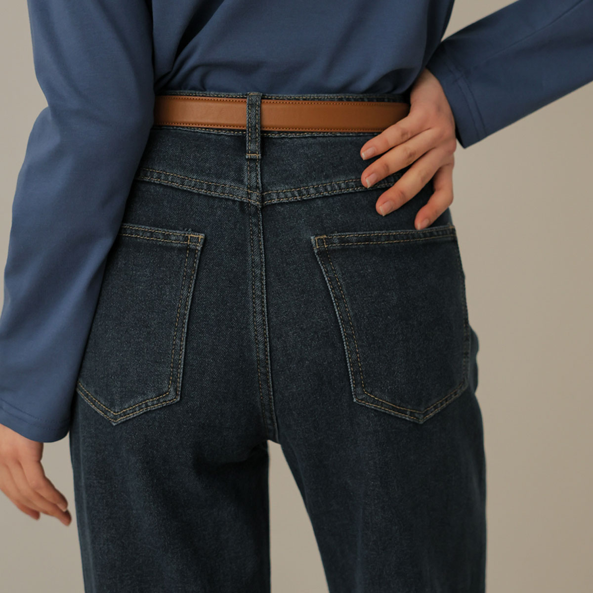 3TYPE Soft Lyocell Wide Bootcut Denim Pants