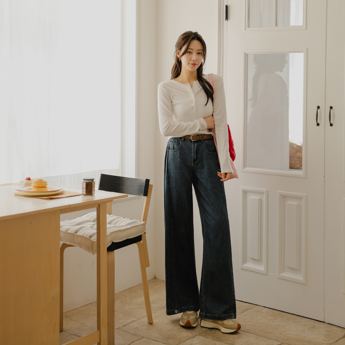 3TYPE Lyocell Folding Wide Denim Pants