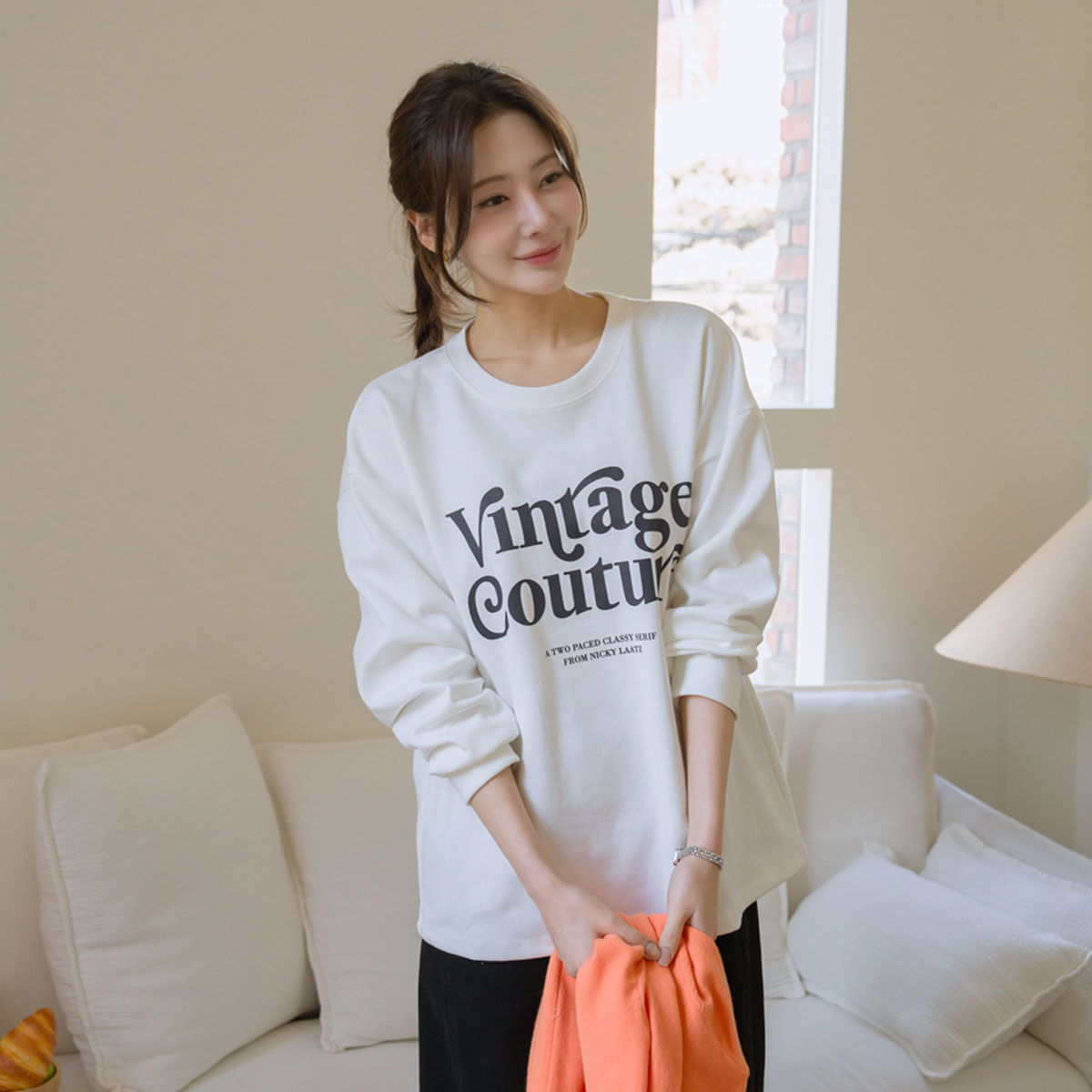 Vintage loose fit long sleeve T-shirt