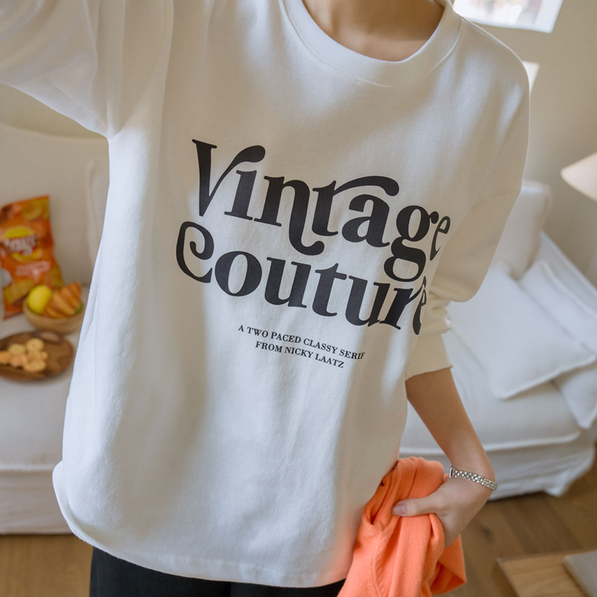 Vintage loose fit long sleeve T-shirt