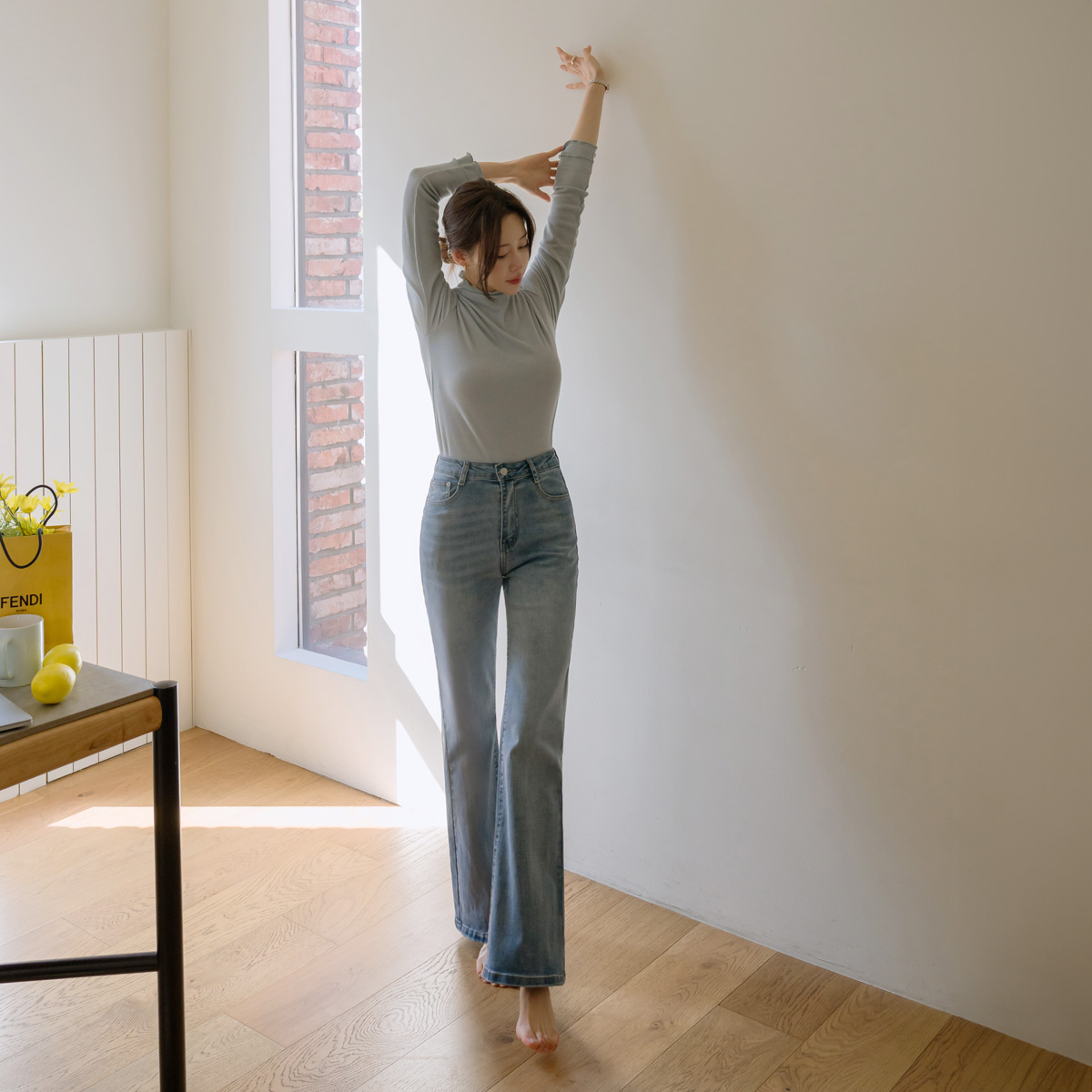 3TYPE Slim Spandex Bootcut Pants