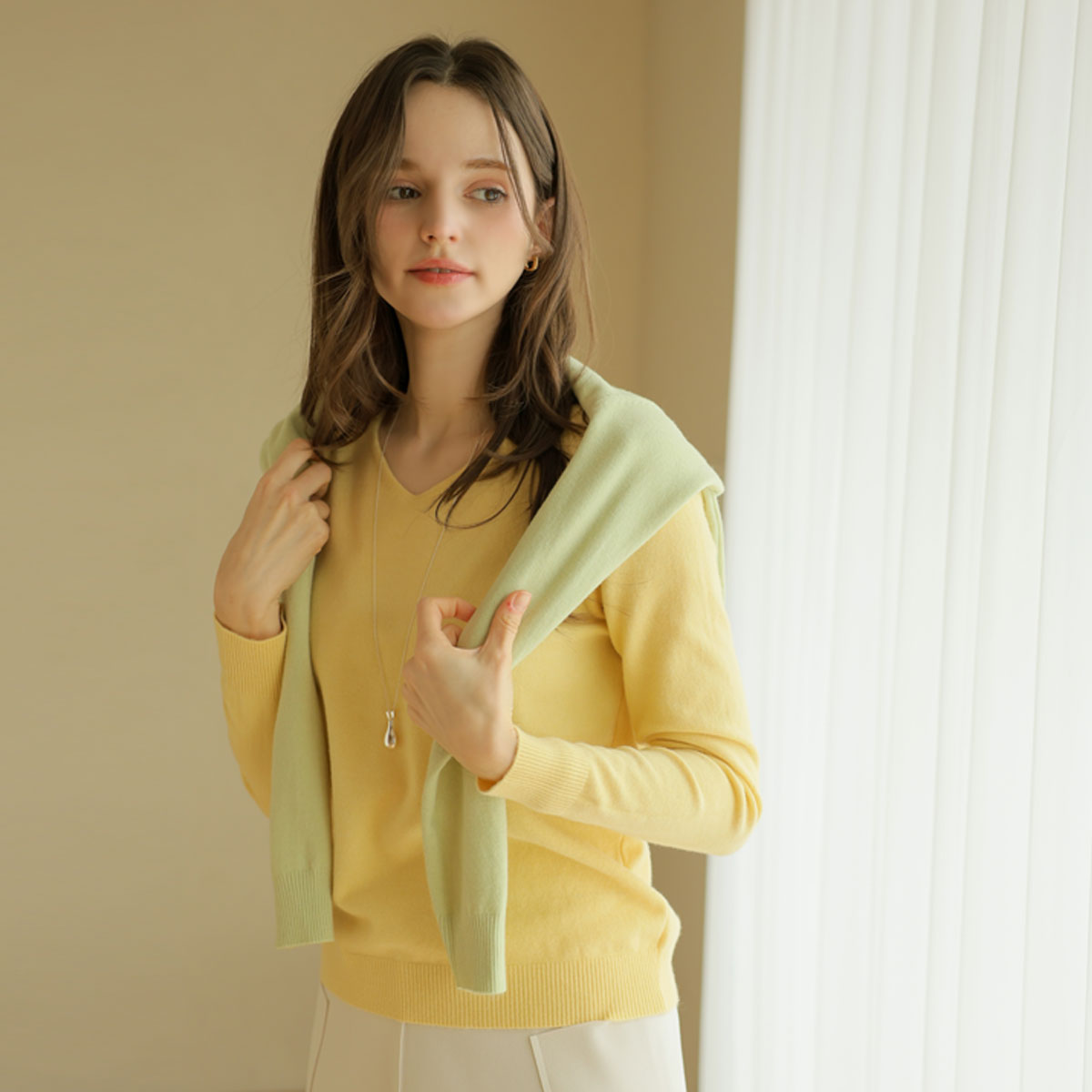 <b>[Special 2-Piece Special Price]</b> 2-Type Soft Attachment Long-Sleeve Knit