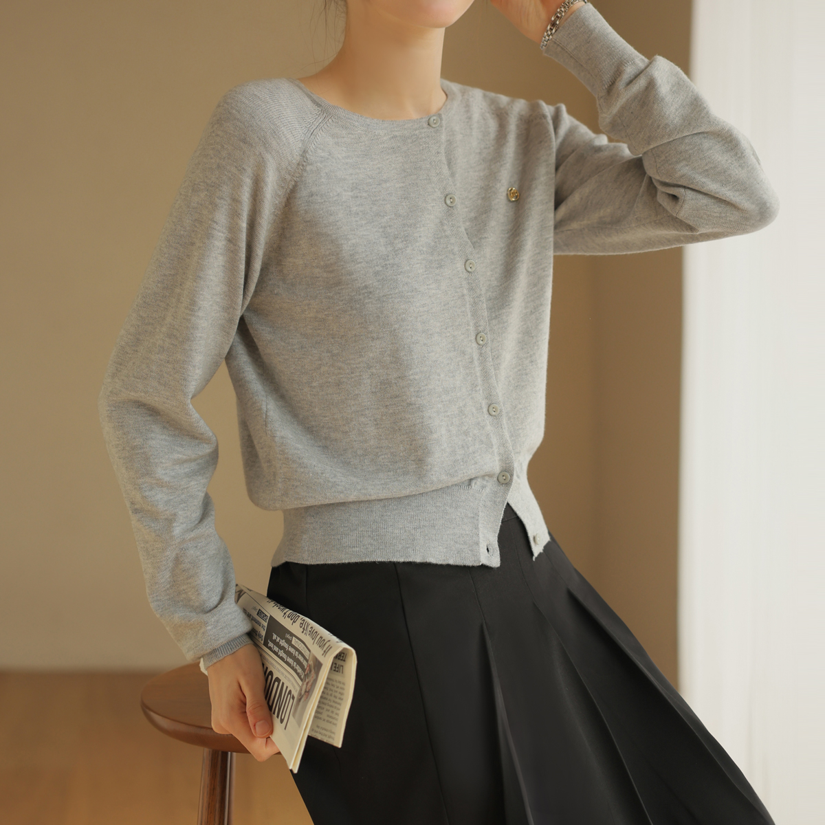 <b>[Made]</b> Pendant Round Daily Cardigan
