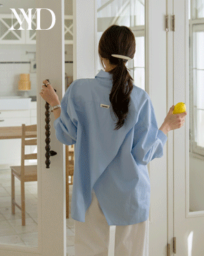 <b>[Opening Special]</b> <b>[Edge/loose fit]</b> <b>[Made]</b> Back-slit diagonal cut shirt