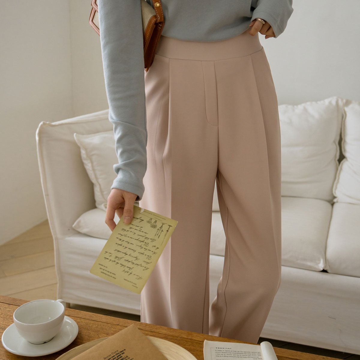 <b>[Made]</b> 2TYPE Belly Cover Mochi Mom Comfortable Wide Slacks