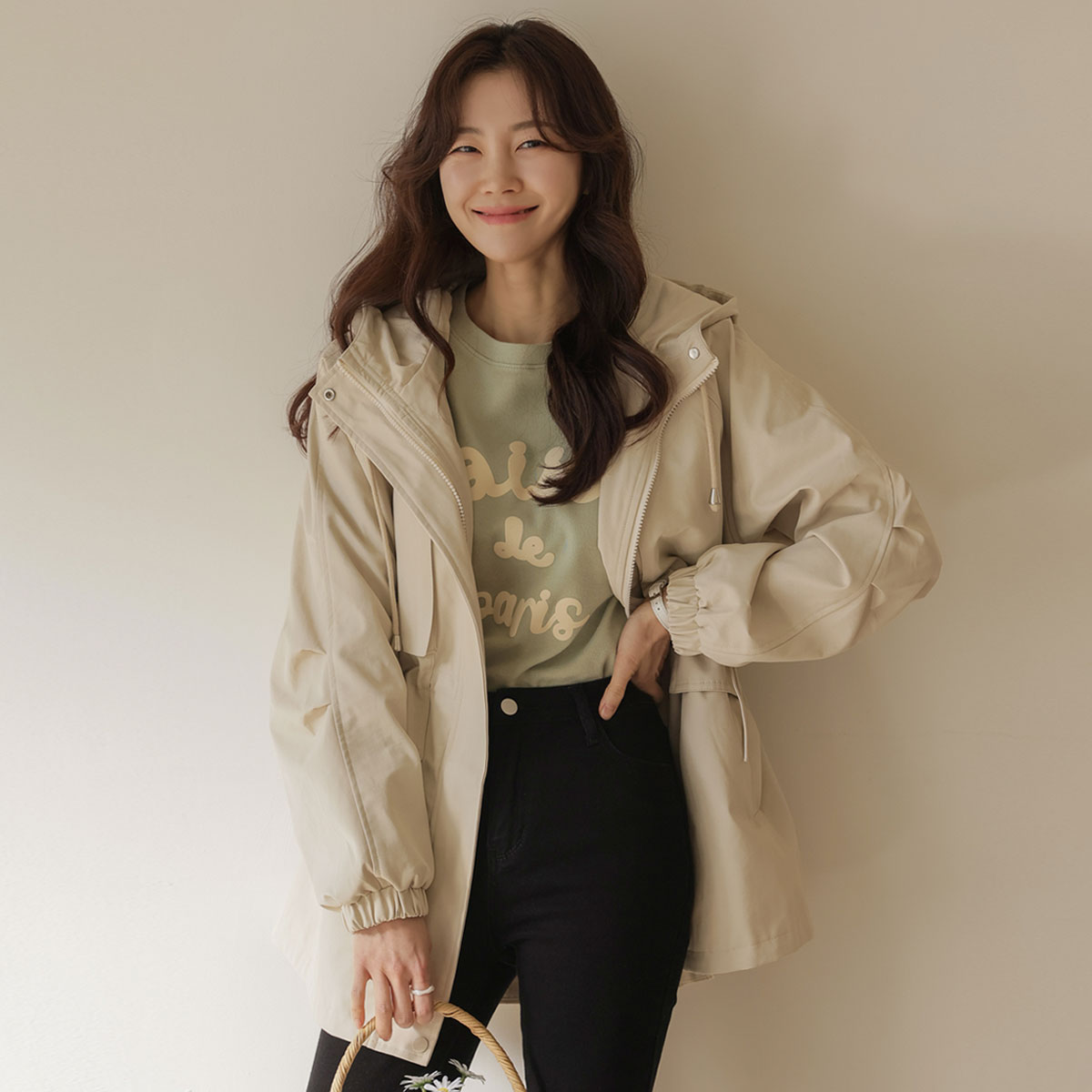 <b>[Limited Quantity SALE]</b> Adjustable Line Candy Hooded Jumper