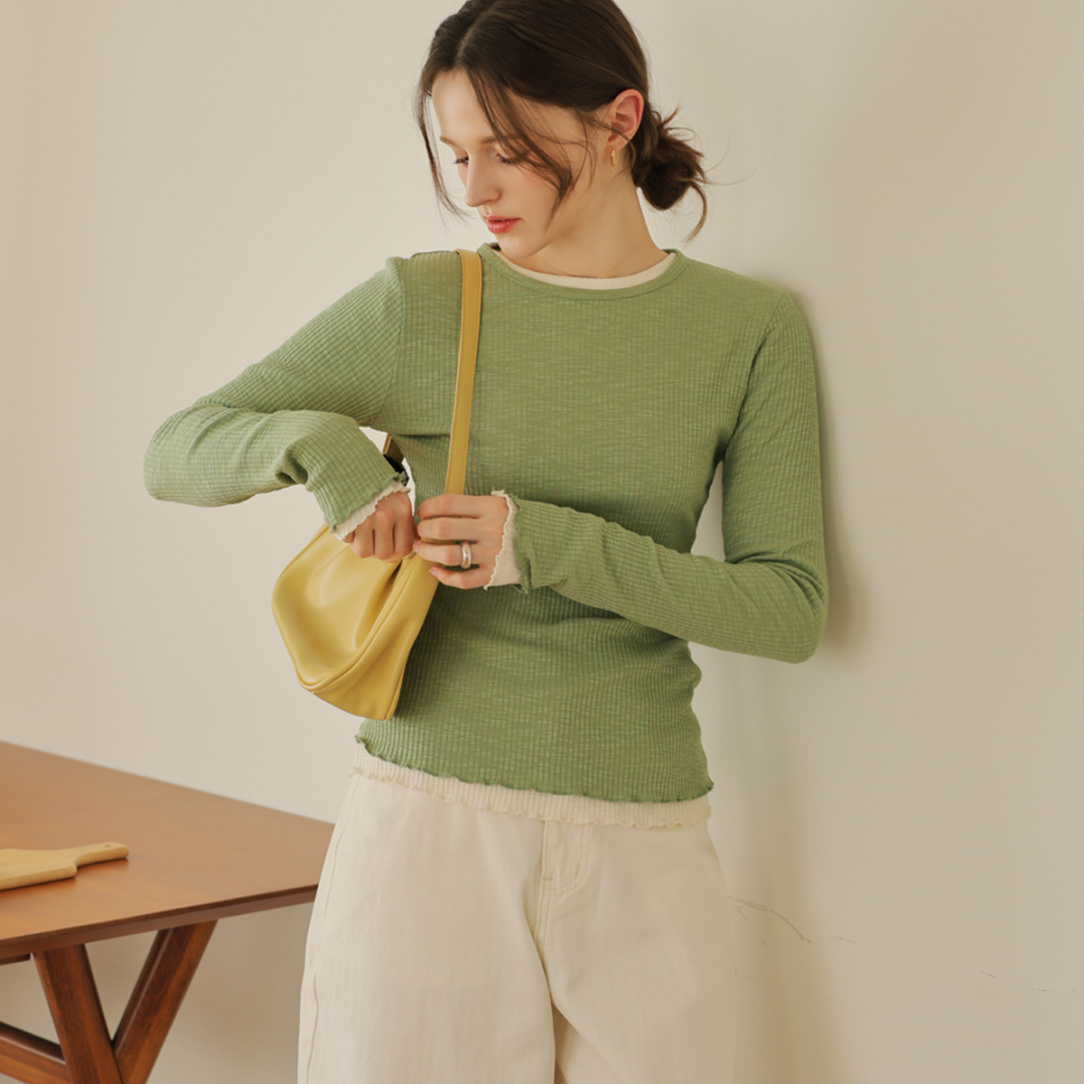 Modal Wave Round T-shirt