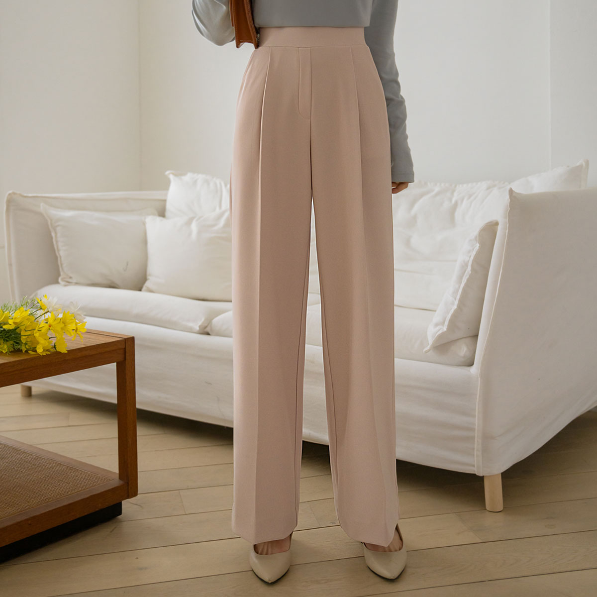 <b>[Made]</b> 2TYPE Belly Cover Mochi Mom Comfortable Wide Slacks