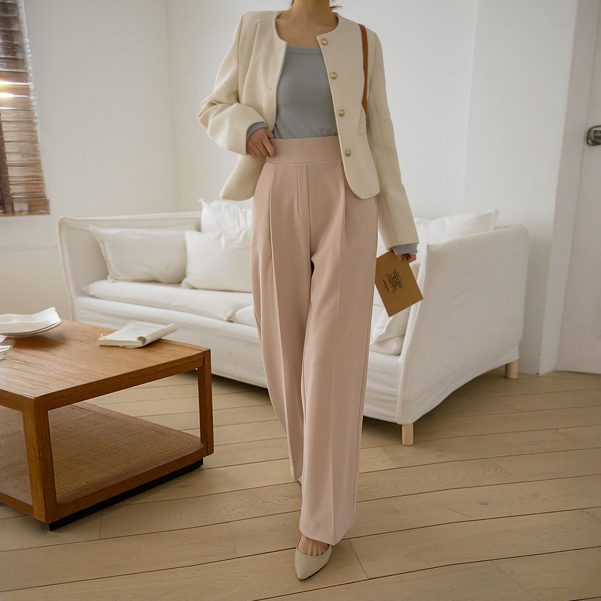 <b>[Made]</b> 2TYPE Belly Cover Mochi Mom Comfortable Wide Slacks