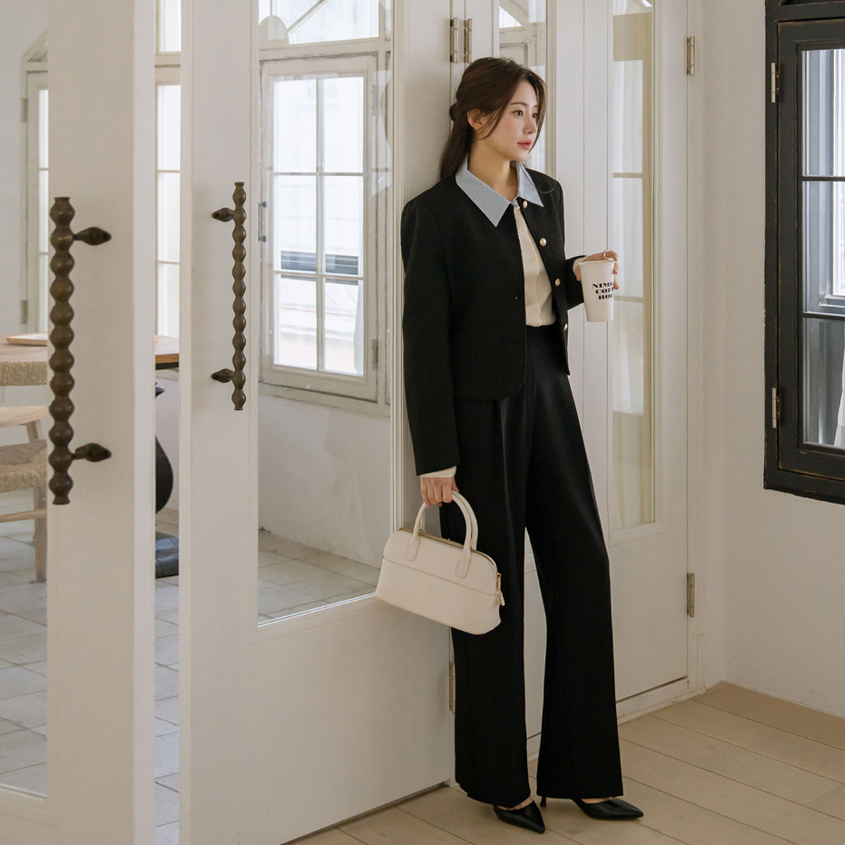 <b>[Made]</b> 2TYPE Belly Cover Mochi Mom Comfortable Wide Slacks