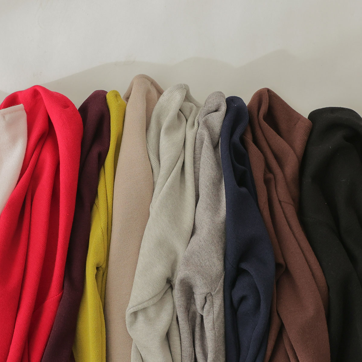 Viscose wool basic slim round knit